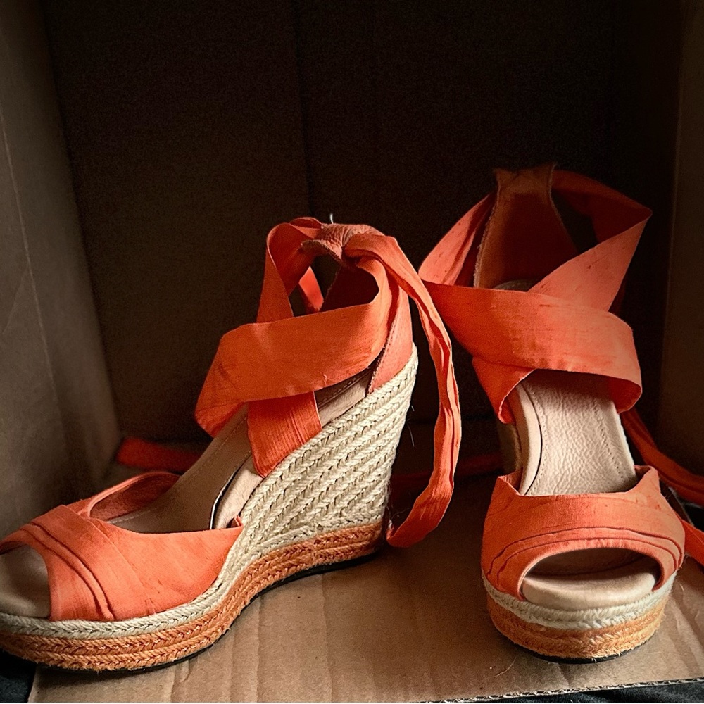 UGG orange espadrille size 38 or about an 8.